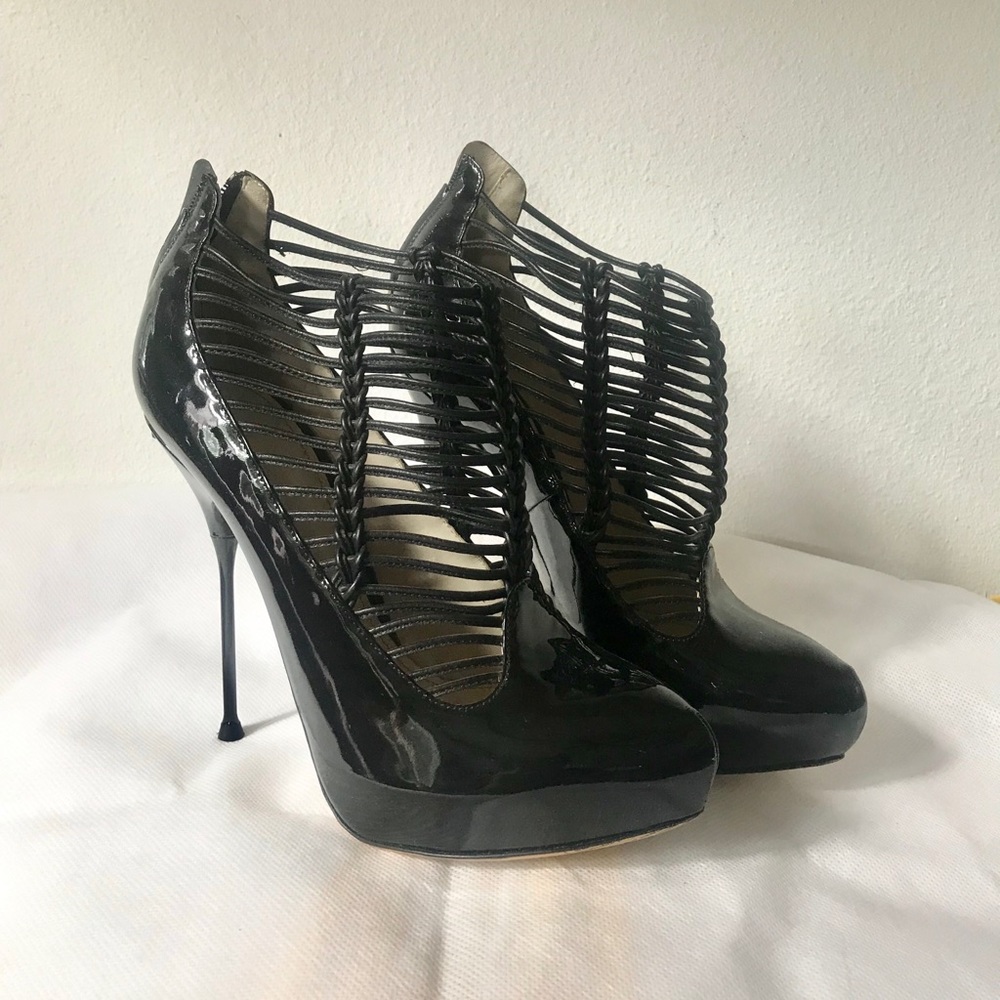 John Galliano black heels size 8